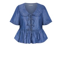 City Chic - Denim Prairie Top