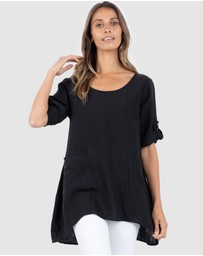 CAMIXA - Federica Linen Tunic Top