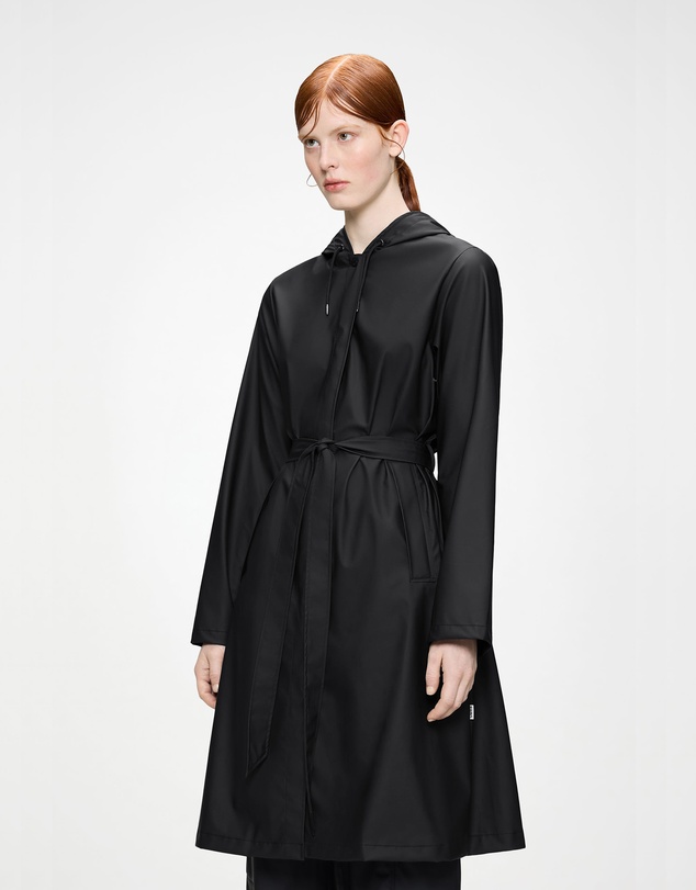 RAINS - A-Line Longer Women's Jacket Black