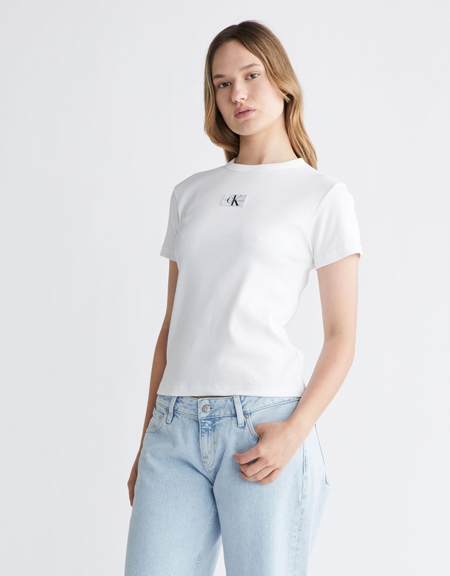 Calvin Klein Jeans - Ribbed Cotton Badge T-shirt