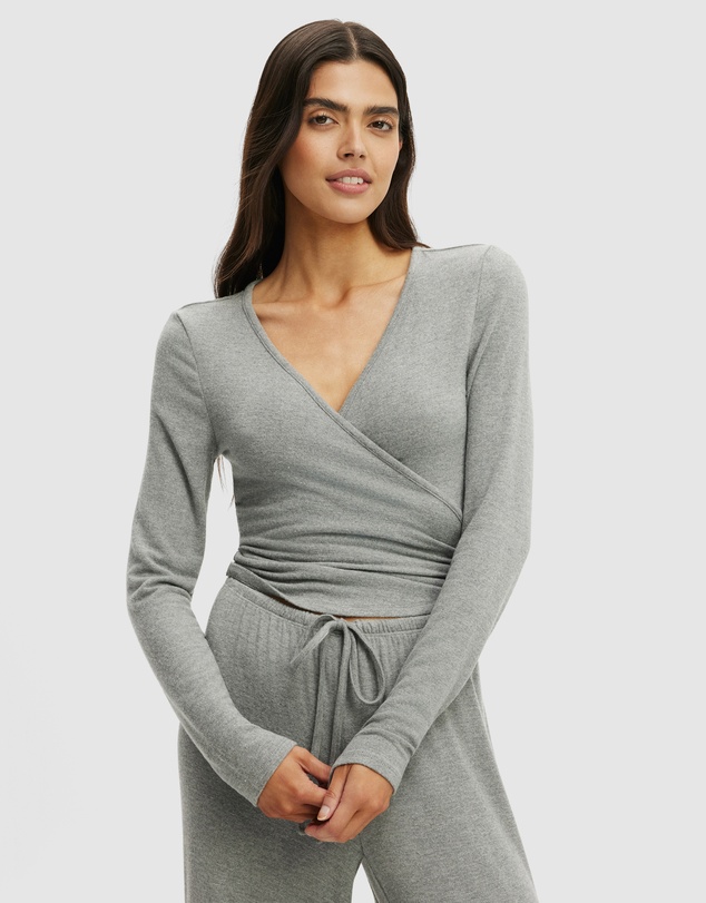 Cotton On Body - Super Soft Wrap Long Sleeve Top