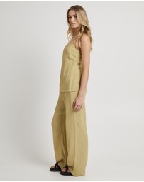 Subtitled - Indra Crinkle Tie Back Top