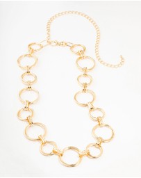 Lovisa - Large Gold Mixed Circle Link Belt
