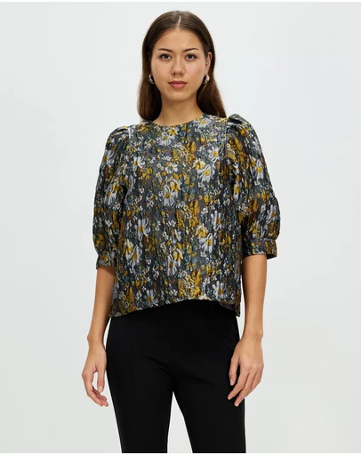 Grace Willow - Rei Jacquard Blouse