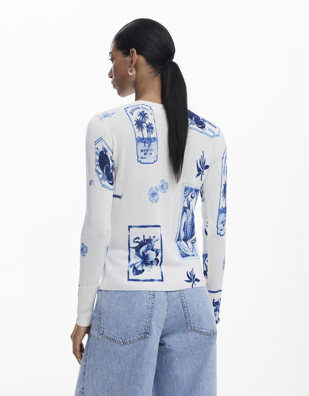 Desigual - Postcard print Sweater