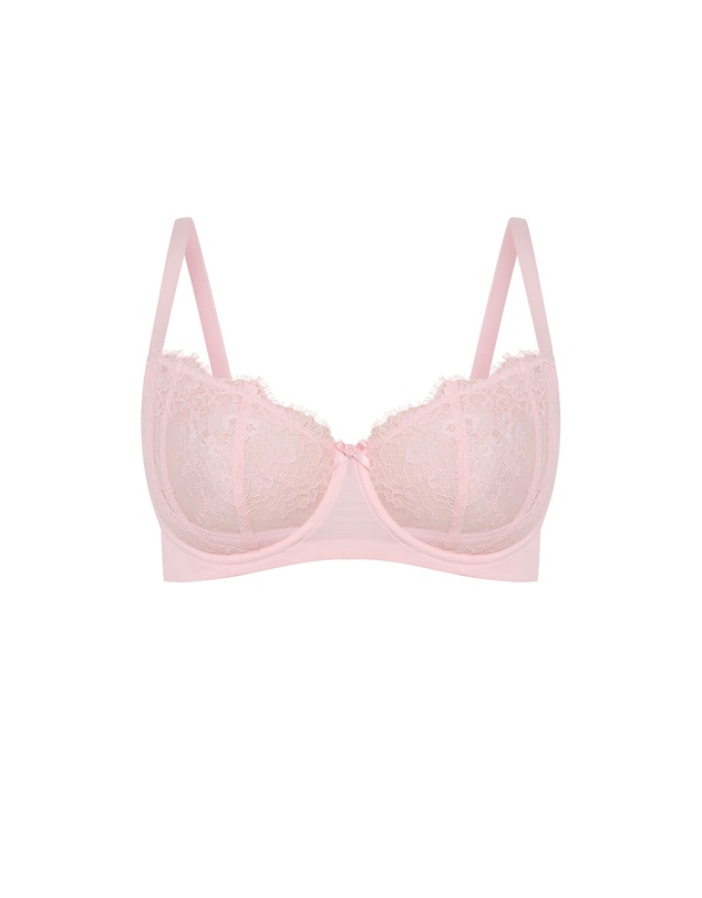 City Chic - Plus size Poppy Demi Underwire Bra - pink icing