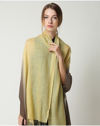 Ozwear Connection Uggs - Ugg 100% Merino Wool Tie Dye Scarf Lemon and Brown