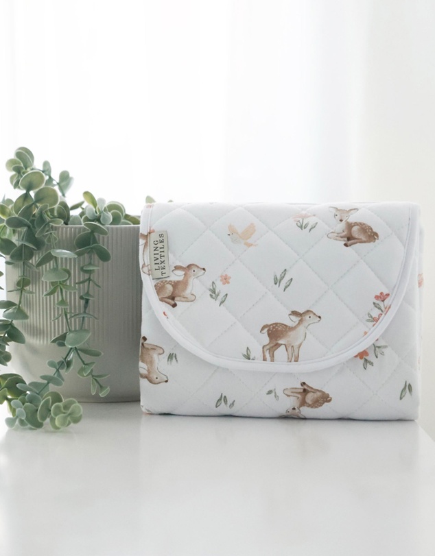 Living Textiles - Waterproof Travel Change Mat - Fawn Fables