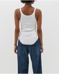 Bassike - slim scoop rib tank