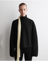 COS - Boiled-Wool Funnel-Neck Jumper