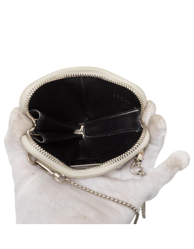 Prada - Pre-Loved Mini Brushed Leather Triangle Chain Pouch
