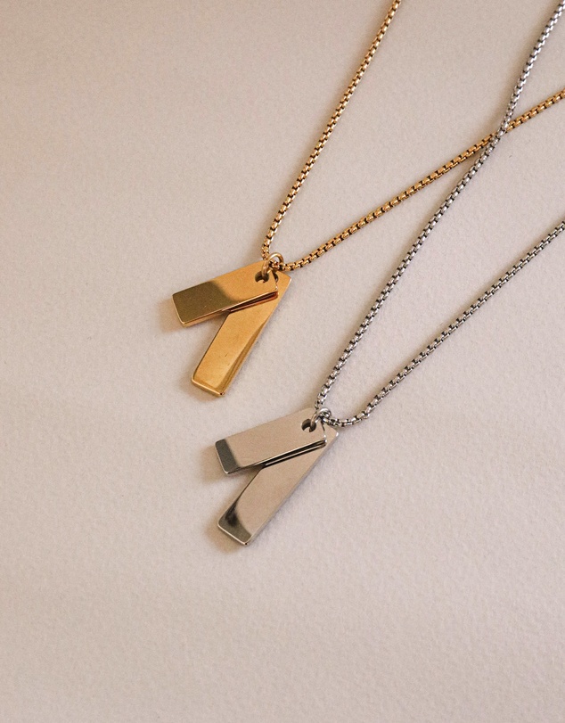Zahar - Engravable Double Tag Necklace