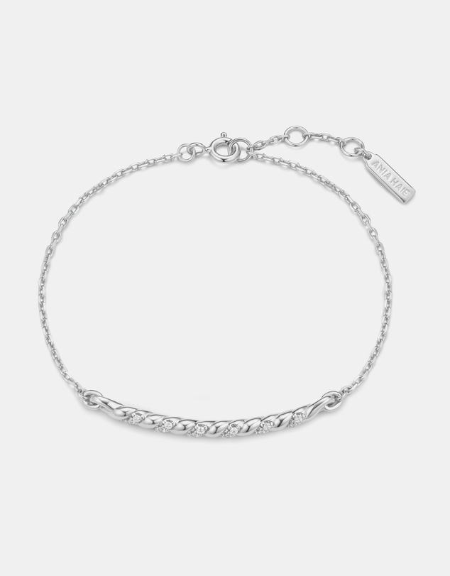 Ania Haie - Ania Haie Silver Twisted Bar Bracelet