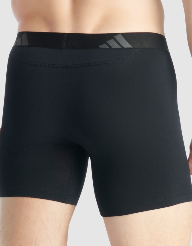 adidas Sportswear - 2 Pack Active Flex Cotton Ergonomic Boxer Brief Underwear