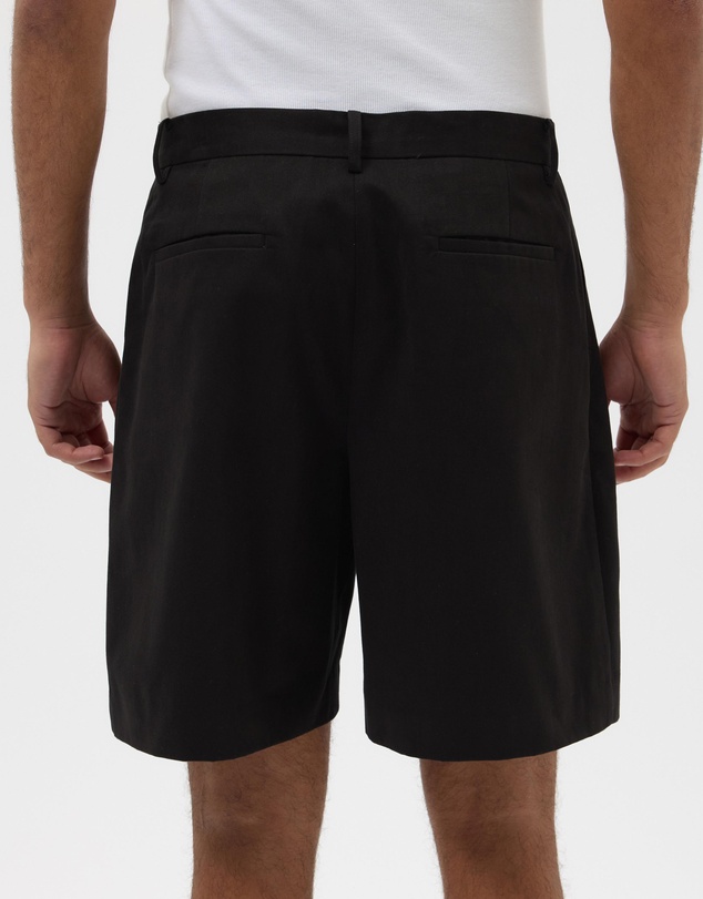 AERE - Pleated Cotton Tailored Shorts