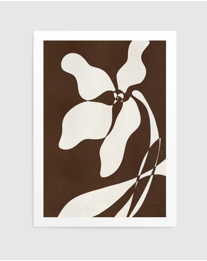 Olive et Oriel - Muted Petals No 5 by Shatha Al Dafai Art Print