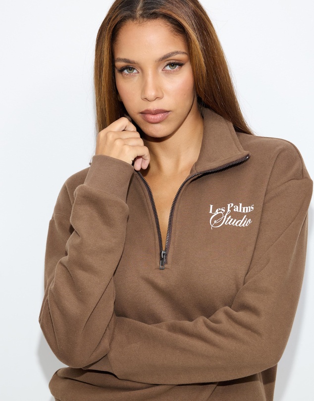 Dazie - Les Palms Quarter Zip Jumper
