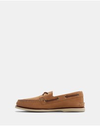 Sperry - Gold Authentic Original 2-Eye Leather Nubuck - Men's