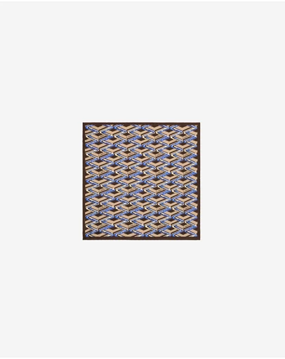 Calibre - Geometric Pocket Square Chocolate
