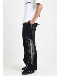 Black Noise White Rain - Charm Track Pants