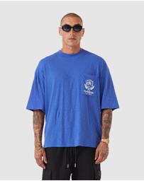 Zanerobe - Crest Slub Flow Tee Cobalt Blue