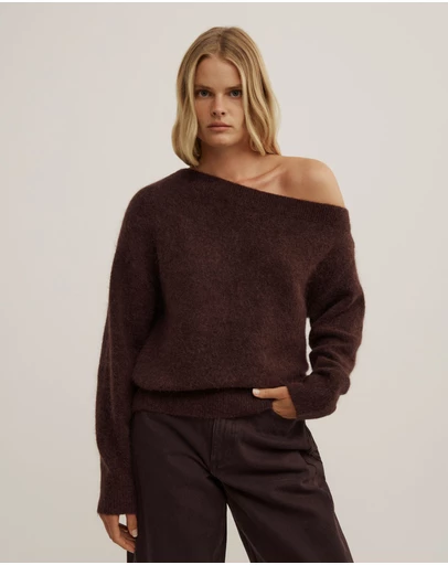 Witchery - Fluffy Asymmetric Knit