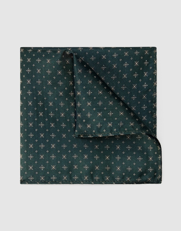 Politix - Geo Jacquard Silk Pocket Square