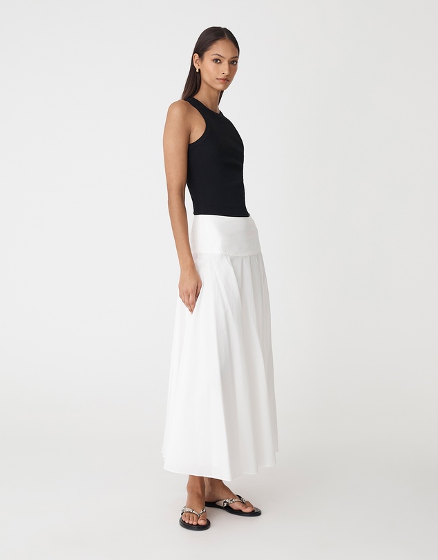 Forcast - Deb Cotton Midi Full Skirt