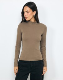 AERE - Mock Neck T-Shirt