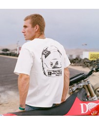 Duke + Dexter - DR Sketch Helmet Vintage White T-shirt