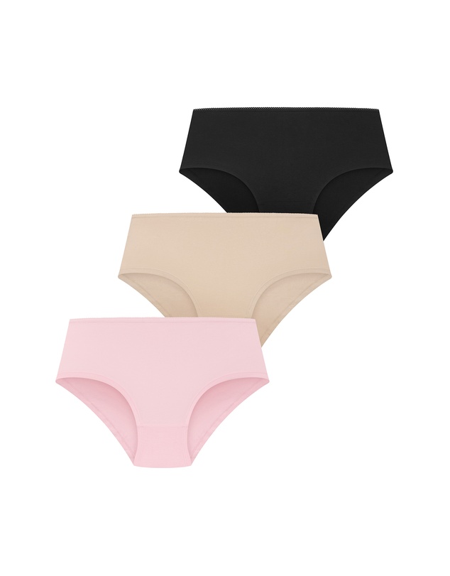 City Chic - Luxe Cotton 3 Pack Boyleg