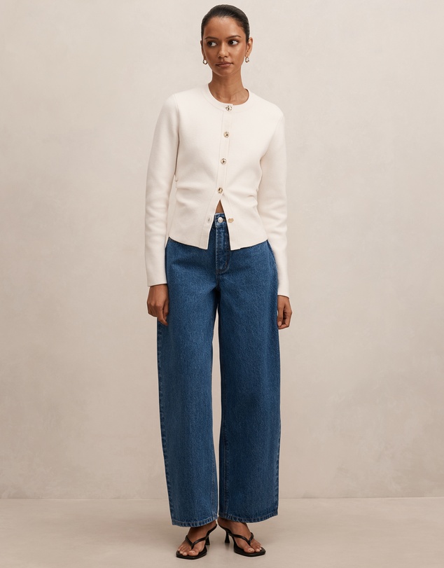 Forever New Petite - Emma Petite Mid Rise Barrel Jeans