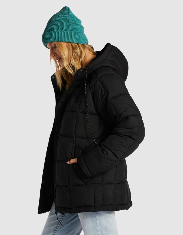 Billabong - Womens Venture On Puff Zip-Up Hooded Jacket