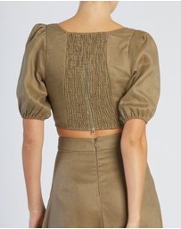 Amelius - Violetta Linen Crop Top