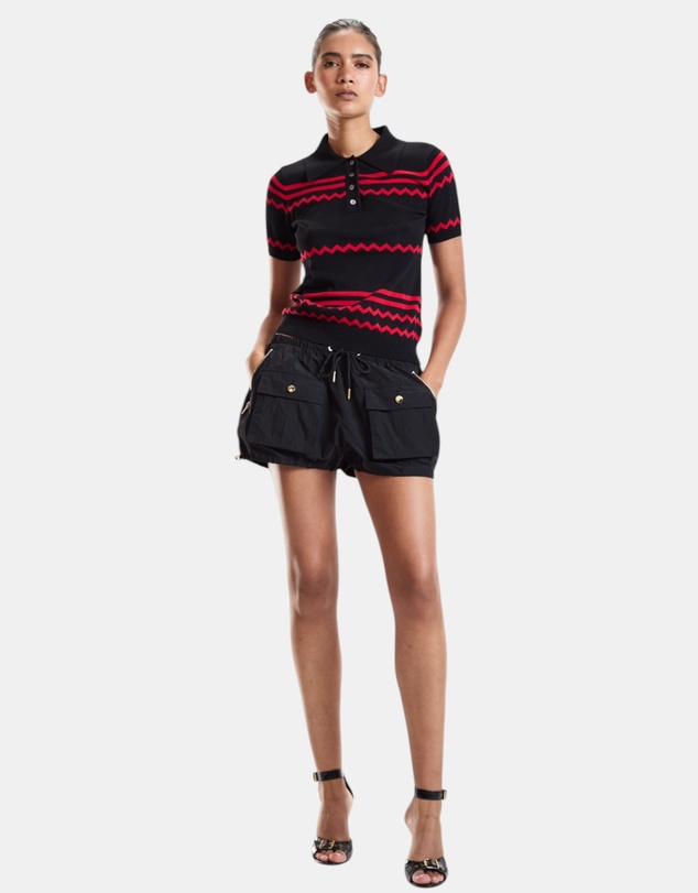 Cynthia Rowley - Ziggy Cropped Knit Polo