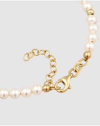 Elli Jewelry - Bracelet Women Elegant Pearl 925 Sterling Silver Gold Plated