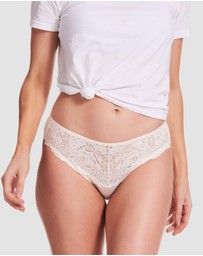 Kayser - 2 Pack Daily Essentials Stretch Lace & Cotton Hi Cut Brief (219)