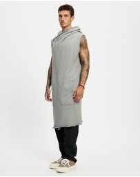 Surrounded By Ghosts - Mercury French Terry Hooded Sleeveless Cardigan