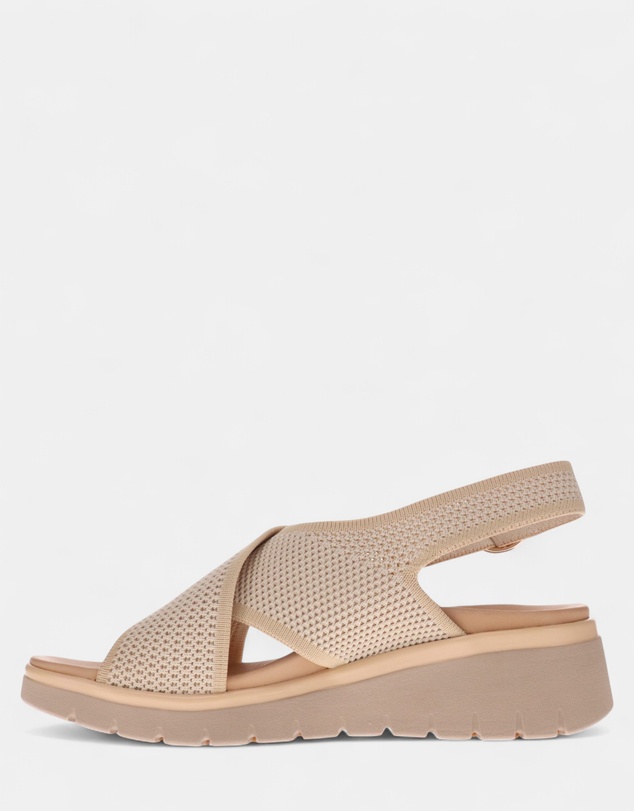 Mia Vita - Celia Wedge Sandal - Beige