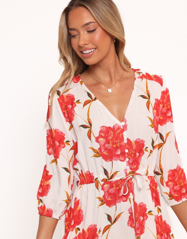 Petal & Pup - Kelda Dress - Red Floral