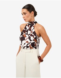Forcast - Hazel Printed Halter Neck Top