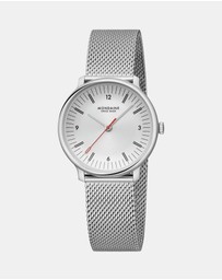 Mondaine - Mondaine Doppio Stainless Steel 33mm Watch
