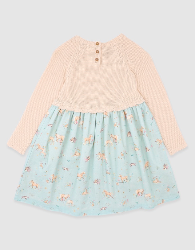 Bebe by Minihaha - Winnie Knitted Bodice Dress 3-7 Yrs