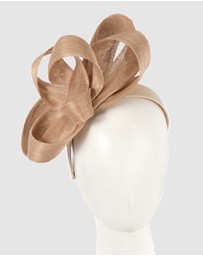 Fillies Collection - Nude Abaca Loops Racing Fascinator