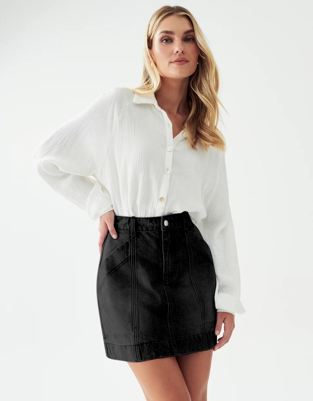 The Fated - Asha Denim Mini Skirt