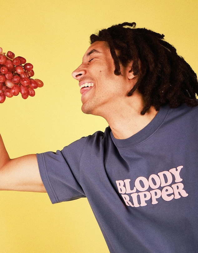 Skwosh - Bloody Ripper Slang Tee In Navy