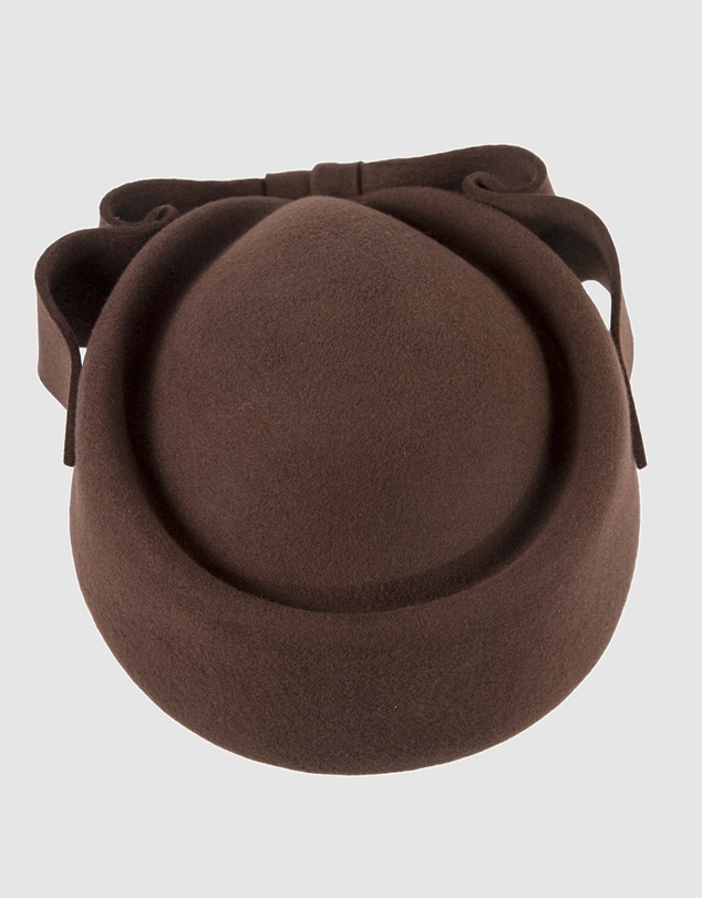Max Alexander - Felt Brown Pillbox Hat