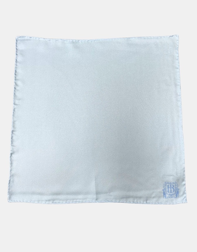 Henry Bucks - HENRY BUCKS Plain Crest Pocket Square SKY