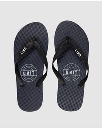 UNIT - UNIT Mens Stamp Flip Flops
