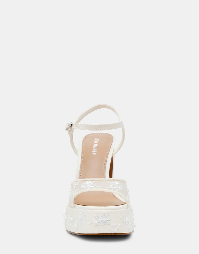 Steve Madden - Liandra-Emb White Mesh Heels